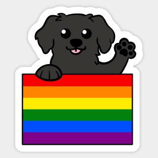 Love is Love Puppy - Black v2 Sticker